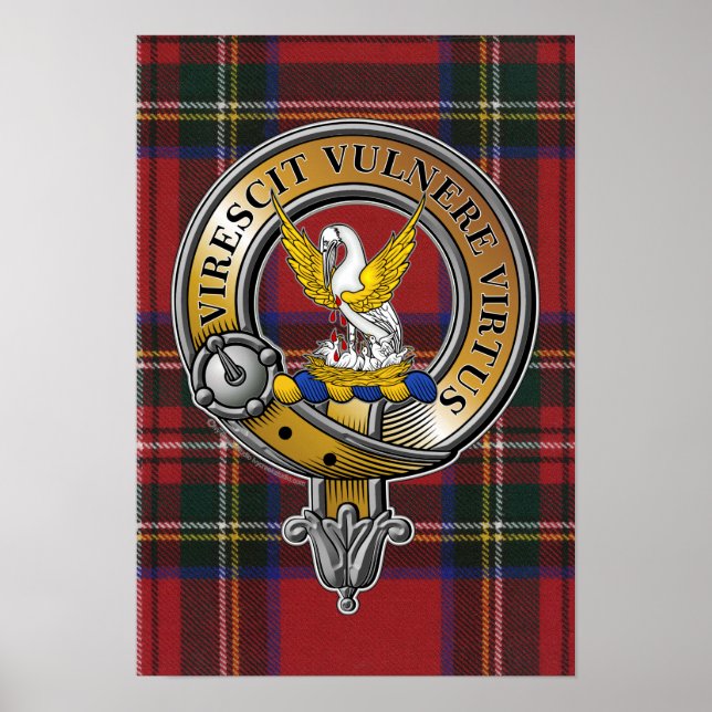 Stewart Tartan & Badge Poster (Front)