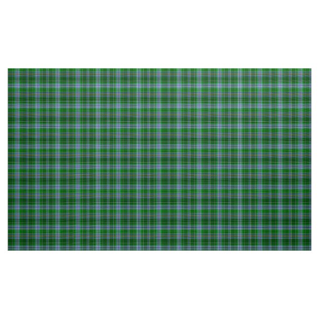 Stewart Tartan Blue Green and Black Plaid Fabric (Yard)