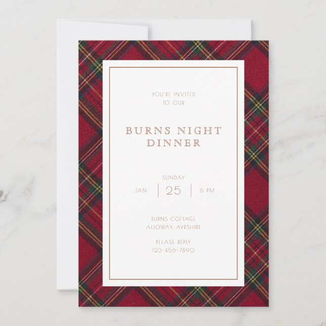 Stewart Tartan Invitation (Front)