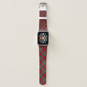 Stewart Tartan Plaid Buffalo Red Green Apple Watch Band
