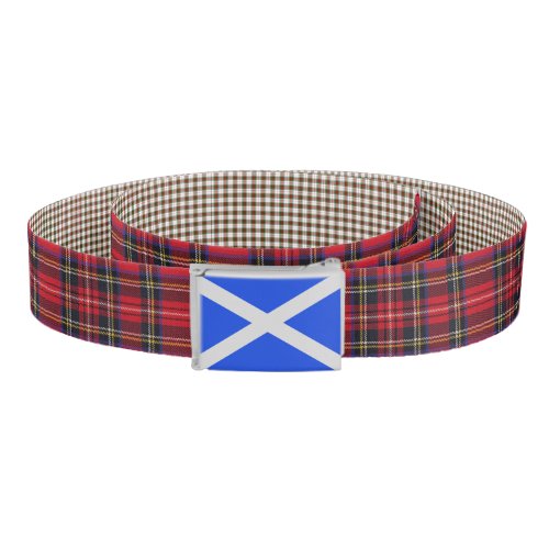 Stewart Tartan Scottish Saltire Belt