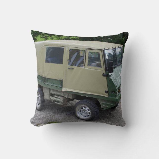 Steyr Puch Haflinger Throw Pillow (Front)