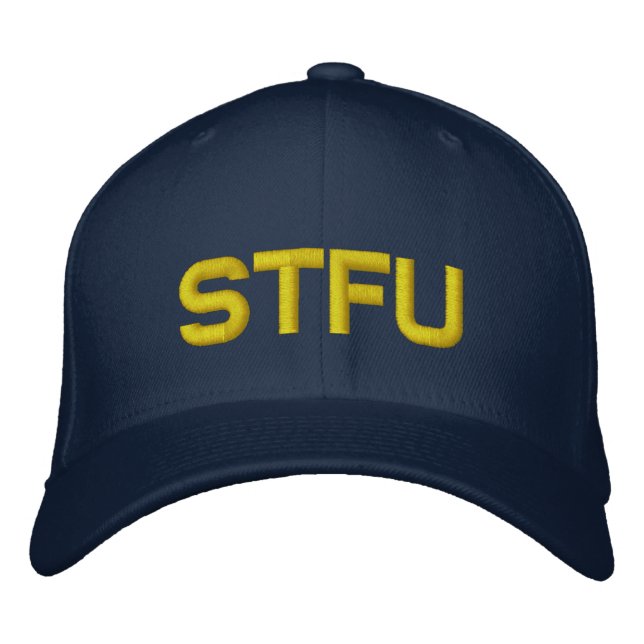 STFU EMBROIDERED BASEBALL CAP (Front)