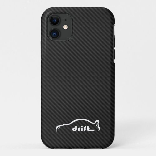 STI Impreza Drift  wFaux Carbon FIber Background iPhone 11 Case