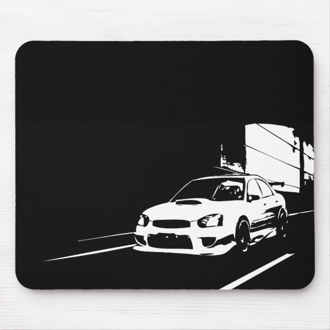 STI WRX Impreza Rolling Shot Mouse Pad (Front)