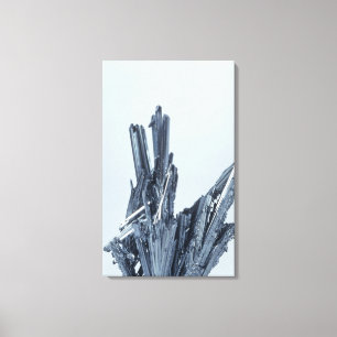 Stibnite crystals, the main ore of Antimony, Boliv Canvas Print