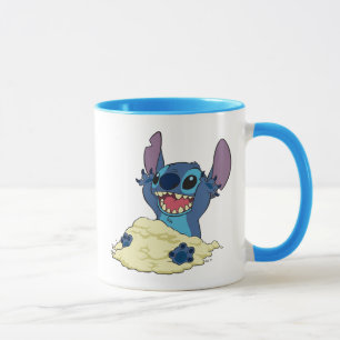 Stich Playing in Sand Disney Mug