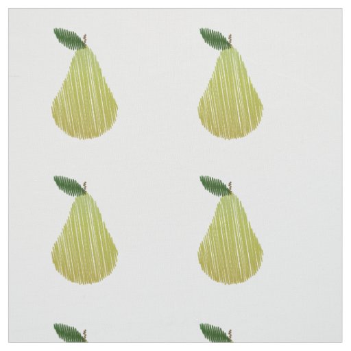 Stiched Pear Design Fabric