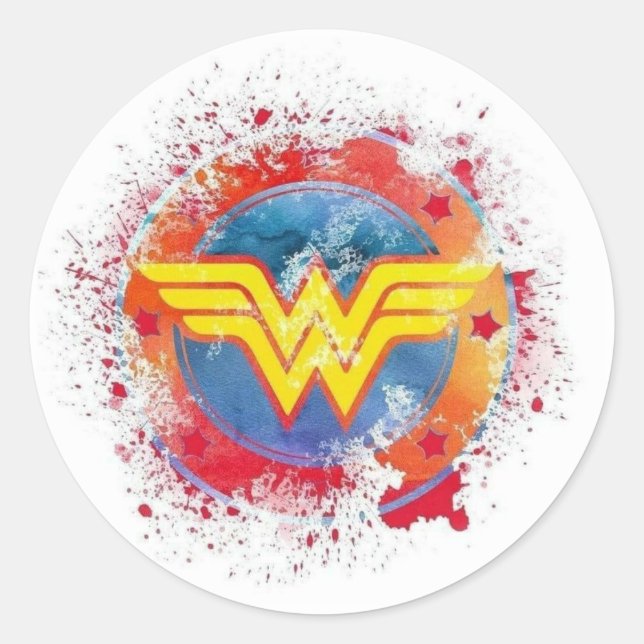Sticina Wonder Wonder Logo Tricolor Classic Round Sticker (Front)