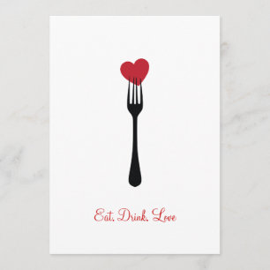 Stick A Fork In My Valentine Invitation