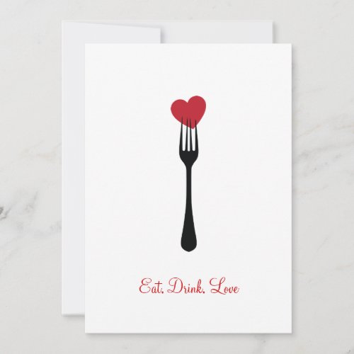 Stick A Fork In My Valentine Invitation