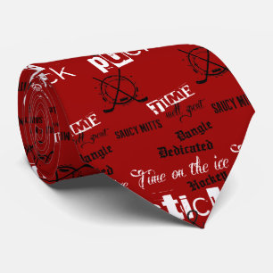 Stick and Puck Time Hockey Tie