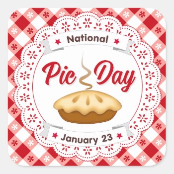 Stick Around For Pie Day Stickers by pomegranate_gallery at Zazzle