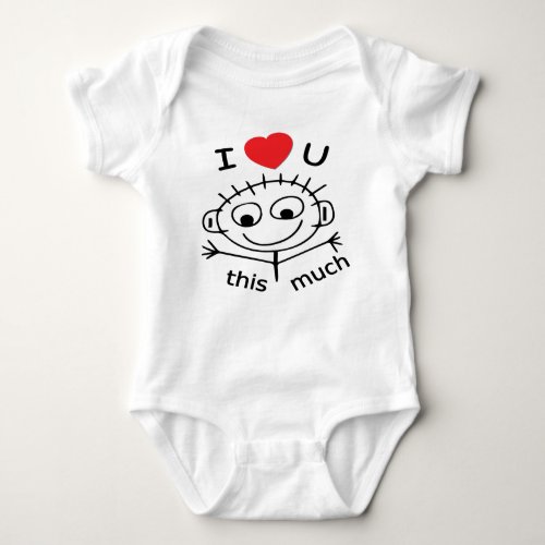 Stick Baby I Love You Baby Bodysuit