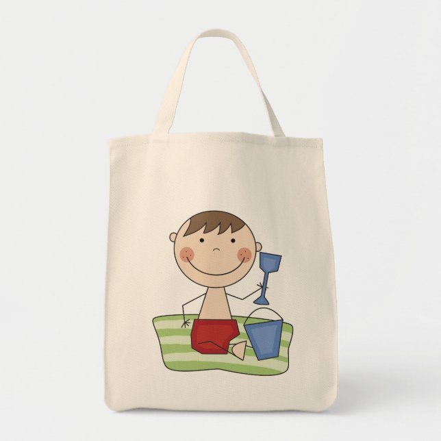 Stick Boy at Beach Tshirts and gifts Tote Bag (Front)