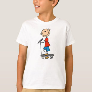 Stick Boy on Scooter T-Shirt