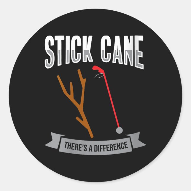 Stick Cane Theres Different - Blindness Awareness  Classic Round Sticker (Front)