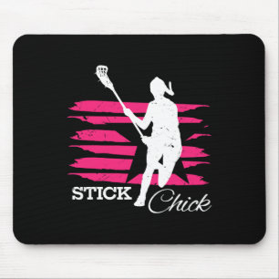 Stick Chick Womens Lacrosse Shirt For Girls Lacros Mouse Pad