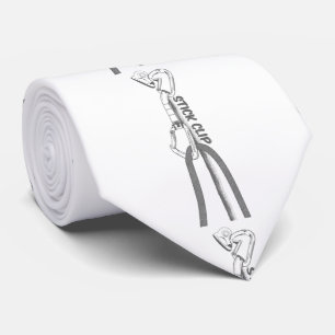 STICK CLIPPING A QUICKDRAW CLIMBING DESIGN NECK TIE