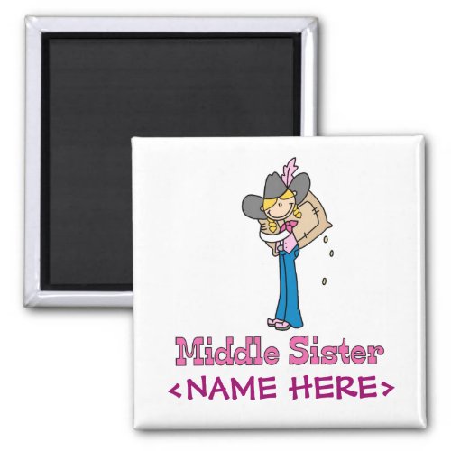 Stick Cowgirl Middle Sister Magnet
