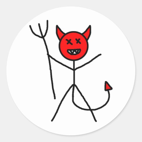 Satan Stickers | Zazzle