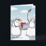 Stick 'Em Up Holiday Card<br><div class="desc">A card depicting a snowman cartoon from Josh Alves' "Tastes Like Chicken"</div>