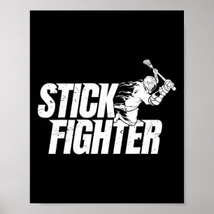 Stick Fighter Mens Lacrosse Shirt For Boys Lacross Poster