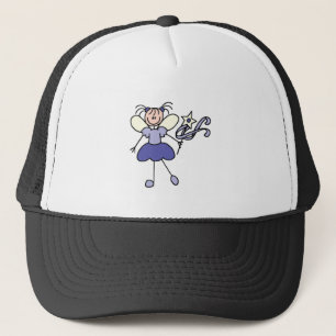 Stick Figure Angel In Purple Hat