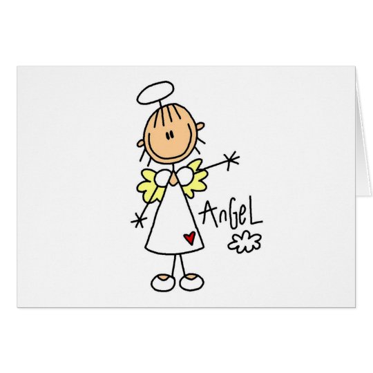 Stick Figure Angel T-shirts and Gifts Card