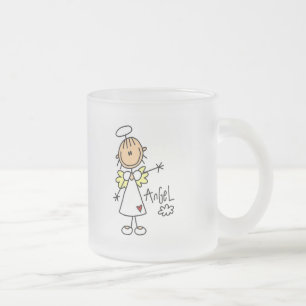 Stick Figure Angel T-shirts and Gifts Frosted Glass Coffee Mug