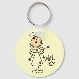 Stick Figure Angel T-shirts and Gifts Keychain