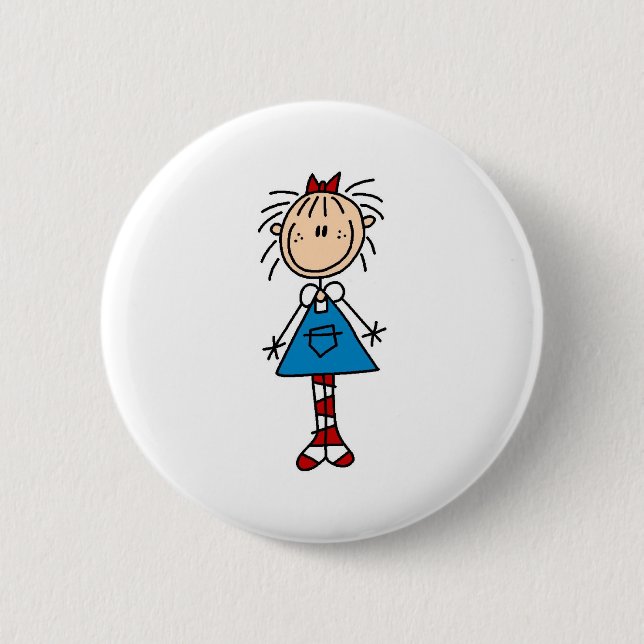 Stick Figure Annie Button (Front)
