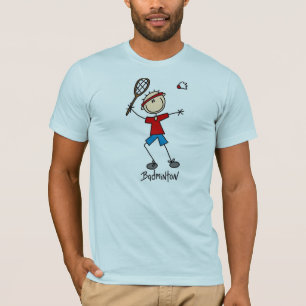 Stick Figure Badminton T-shirts
