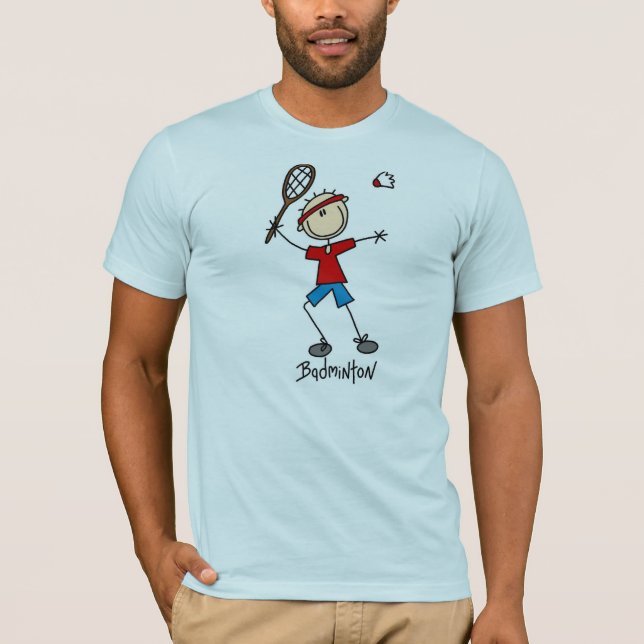 Stick Figure Badminton T-shirts (Front)