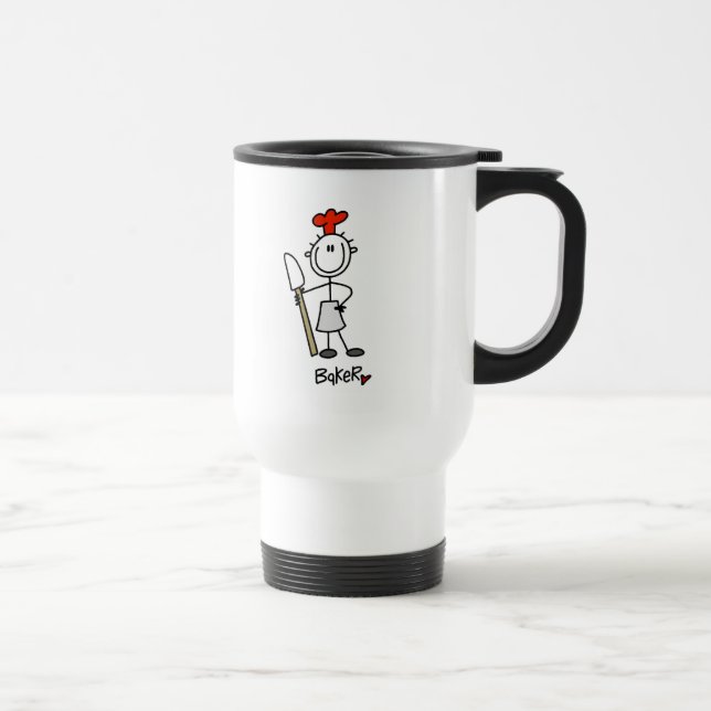 Stick Figure Baker Travel Mug (Right)