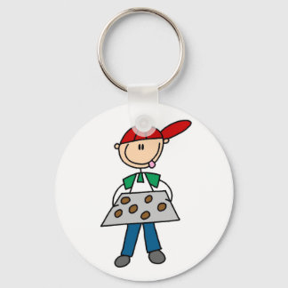 Stick Figure Baking Cookies Tshirts and Gifts Keychain