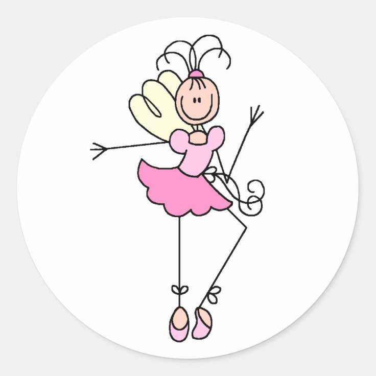 Stick Figure Ballerina Sticker | Zazzle