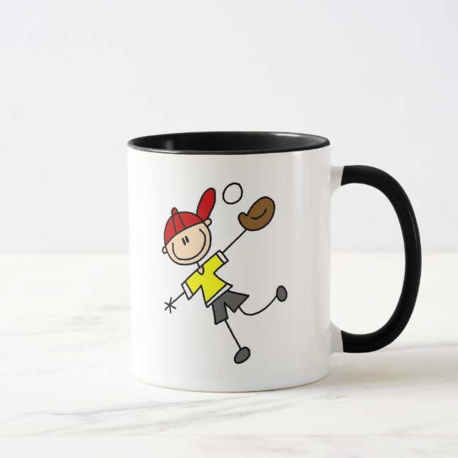 Stick Figure Baseball Mug (Right)