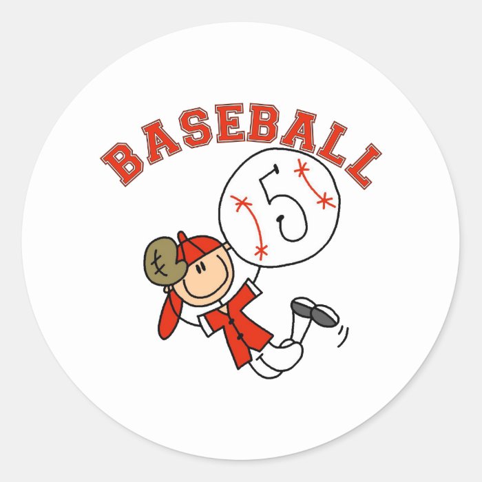 Stick Figure Baseball Stickers