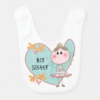 Stick Figure Big Sister Bib