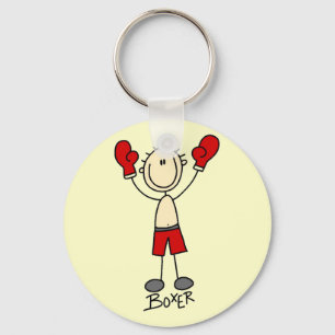Stick Figure Boxing T-shirts and Gifts Keychain