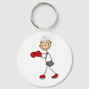 Stick Figure Boxing Tshirts and Gifts Keychain