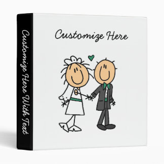 Stick Figure Bride and Groom T-shirts and Gifts 3 Ring Binder