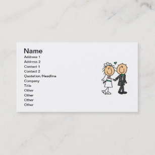 Stick Figure Bride and Groom T-shirts and Gifts Business Card