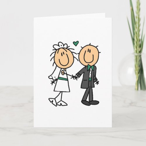 Stick Figure Bride and Groom T_shirts and Gifts Card