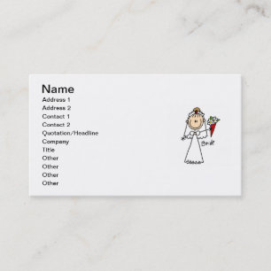 Stick Figure Bride T shirts and Gifts Business Card