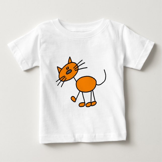 Stick Figure Cat T-shirts and Gifts (Front)