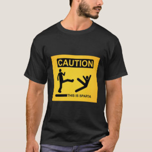 Stick Figure Caution Parody T-Shirt