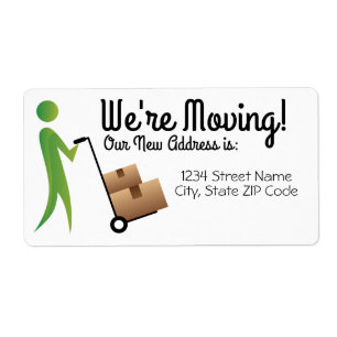 Stick Figure Change of Address Label
