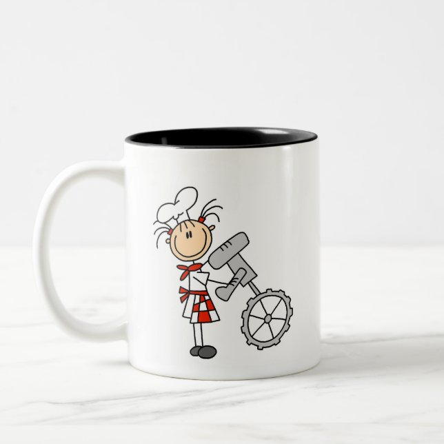 Stick Figure Chef Using MIxer Mug (Left)